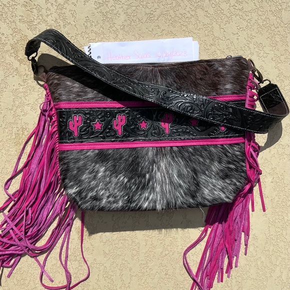 Dancing Cactus Designs Cowhide Purse - Picture 1 of 1